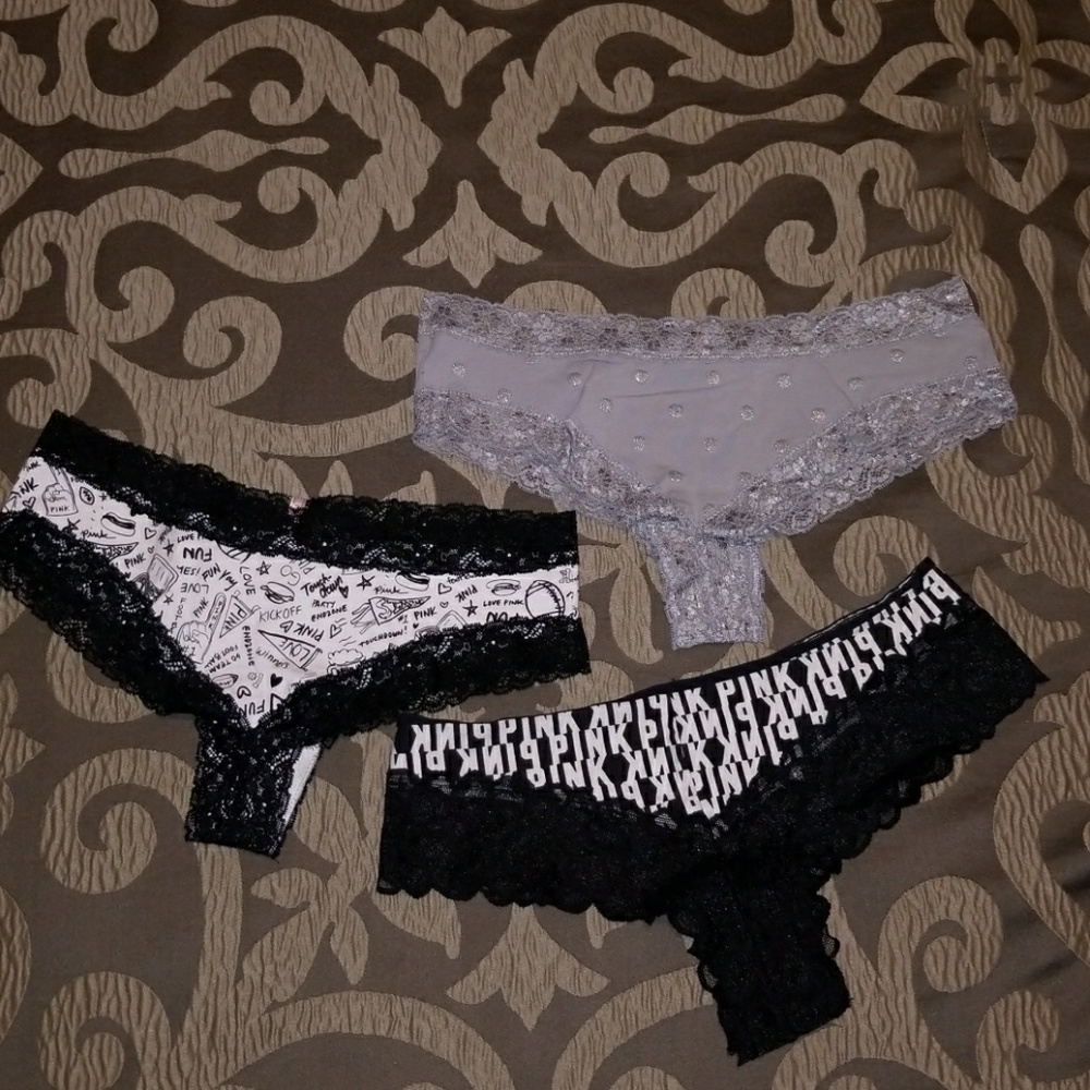 NEW (L) Extra Low Rise Cheeky PINK Football Bundle